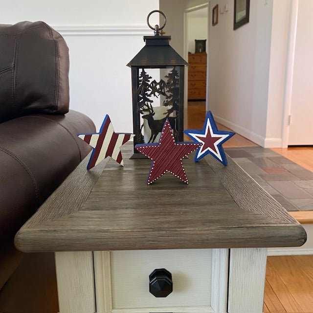 Patriotic Americana Wood Stars