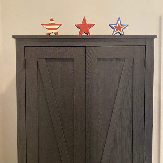 Patriotic Americana Wood Stars