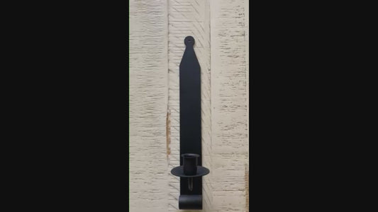 Iron Primitive Wall Sconce Taper Candle Holder