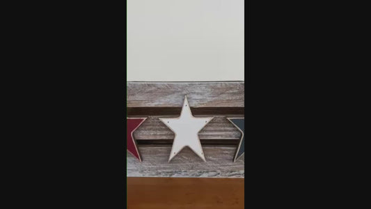 American Wood Crate with Stars