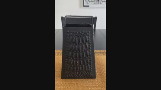 Primitive Style Punched Tin Decorative Cheese Grater