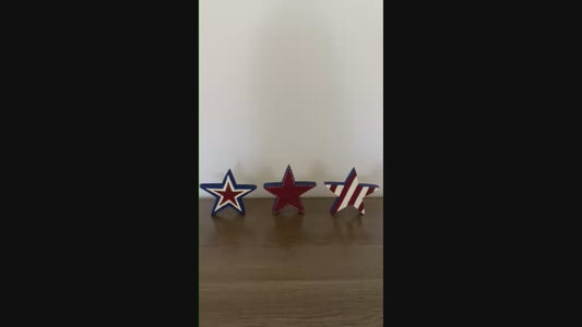 Patriotic Americana Wood Stars
